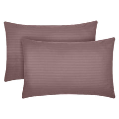 Set 2 huse perna din damasc, densitate 130 g/mp, Maro