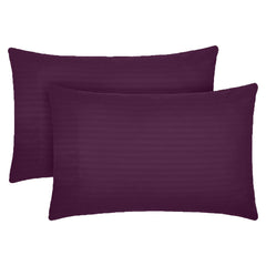 Set 2 huse perna din damasc, densitate 130 g/mp, Mov
