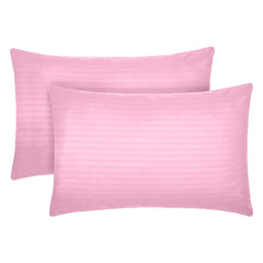 Set 2 huse perna din damasc, densitate 130 g/mp, Roz