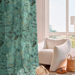 Set draperii din catifea texturata cu rejansa transparenta cu ate pentru galerie, Madison, densitate 700 g/ml, Guadalupe, 2 buc