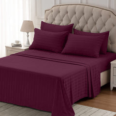 Set 2 huse perna din damasc, densitate 130 g/mp, Mauve