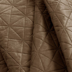 Cuvertura de pat din catifea matlasata, Laila, 180-190 g/m2, cappuccino