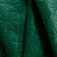 Cuvertura de pat din catifea matlasata, Laila, 180-190 g/m2, verde