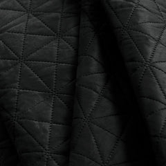 Cuvertura de pat din catifea matlasata, Laila, 180-190 g/m2, negru