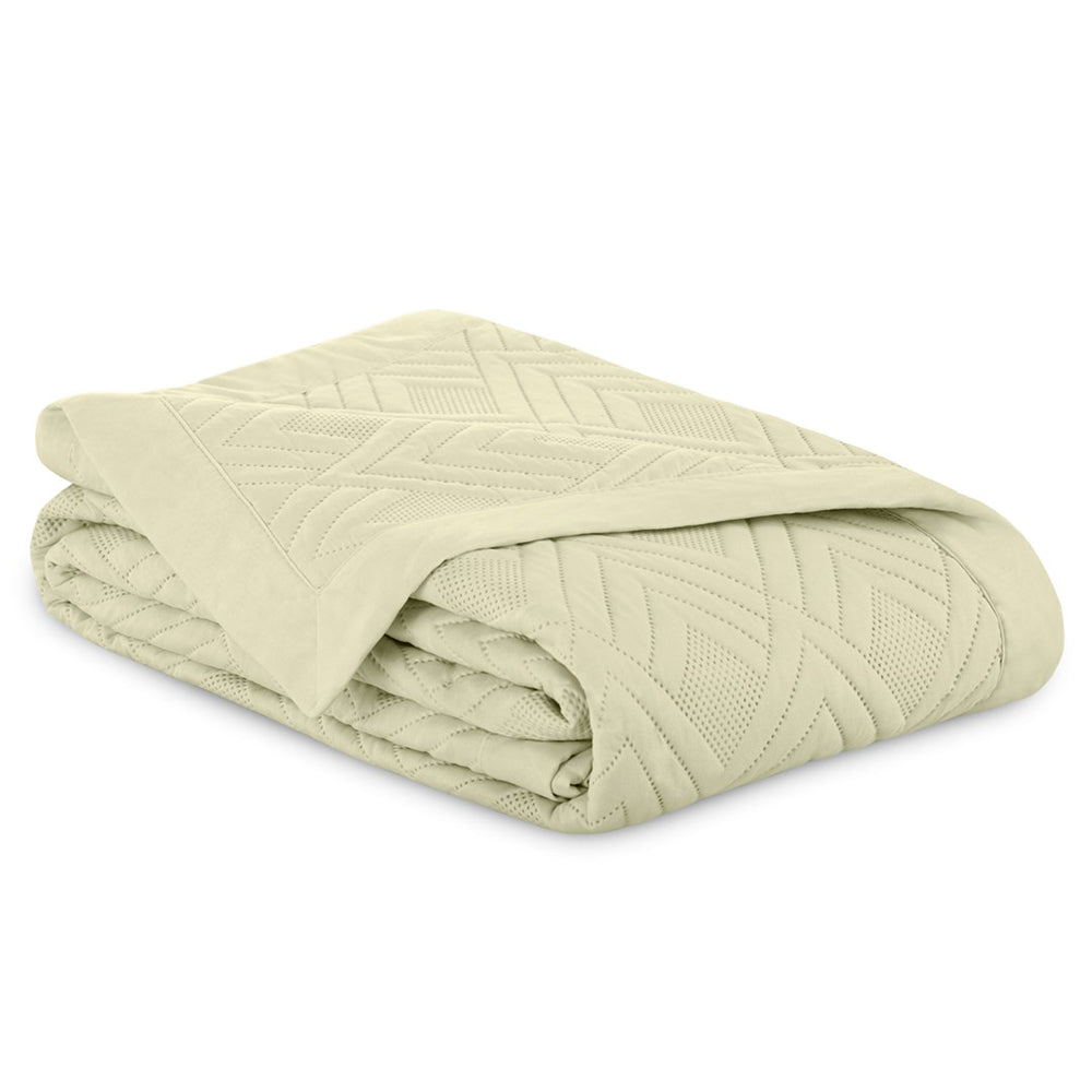 Cuvertura de pat matlasata, Ophelia, 70 g/mp, Bej