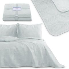 Cuvertura de pat din catifea stil modern, Palsha, 180 g/m2, gri