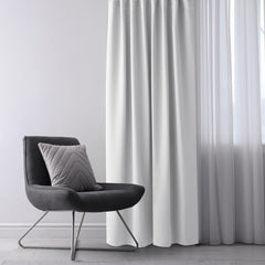 Draperie blackout cu inele, Juliette, densitate 230 g/mp, alb, 1 buc