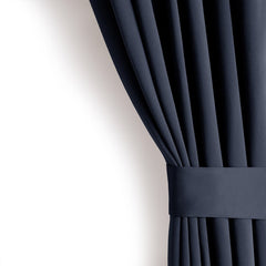 Draperie blackout cu inele, Juliette, densitate 230 g/mp, albastru