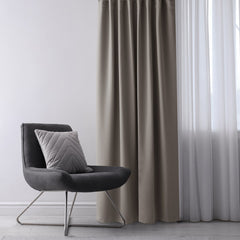 Draperie blackout cu rejansa multifunctionala, fagure si ate, Juliette, densitate 230 g/mp, bej, 1 buc