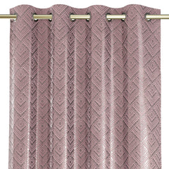 Draperie blackout cu inele stil glamour, Caspe, densitate 230 g/mp, roz, 1 buc