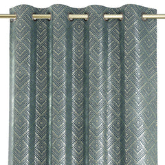 Draperie blackout cu inele stil glamour, Caspe, densitate 230 g/mp, vernil, 1 buc