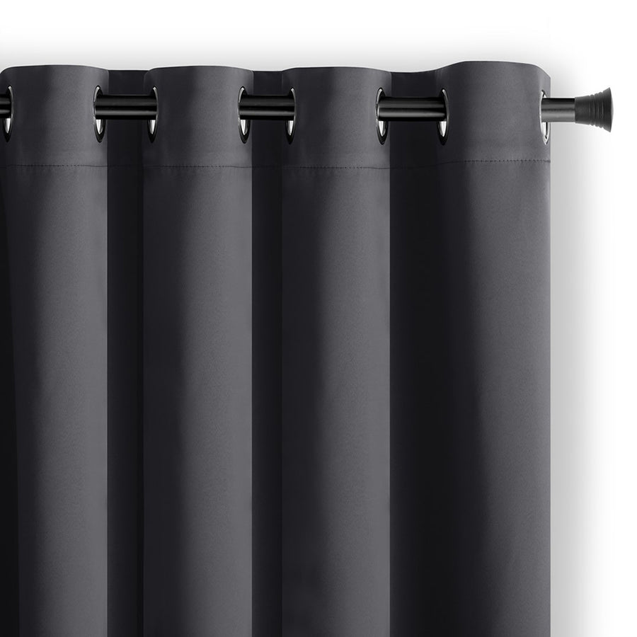 Draperie blackout cu inele, Juliette, densitate 230 g/mp, gri inchis, 1 buc
