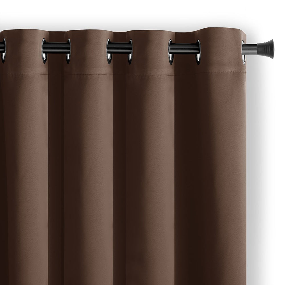 Draperie blackout cu inele, Juliette, densitate 230 g/mp, maro, 1 buc