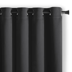 Draperie blackout cu inele, Juliette, densitate 230 g/mp, negru, 1 buc