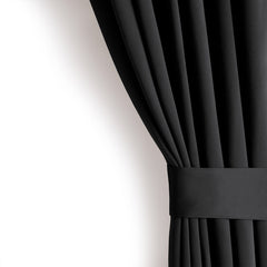 Draperie blackout cu inele, Juliette, densitate 230 g/mp, negru, 1 buc