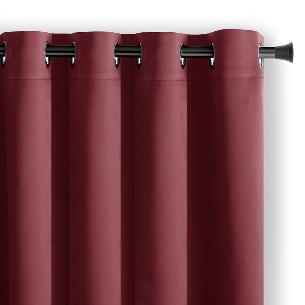 Draperie blackout cu inele, Juliette, densitate 230 g/mp, rosu carmin, 1 buc