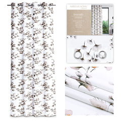 Draperie blackout cu inele, Serenity, densitate 200 g/mp, bej, 1 buc