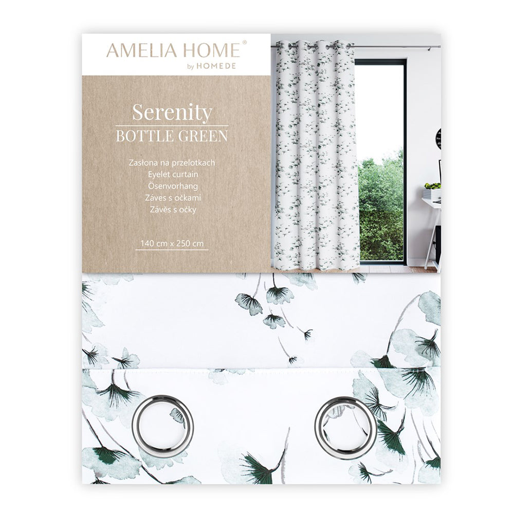 Draperie blackout cu inele, Serenity, densitate 200 g/mp, vernil, 1 buc