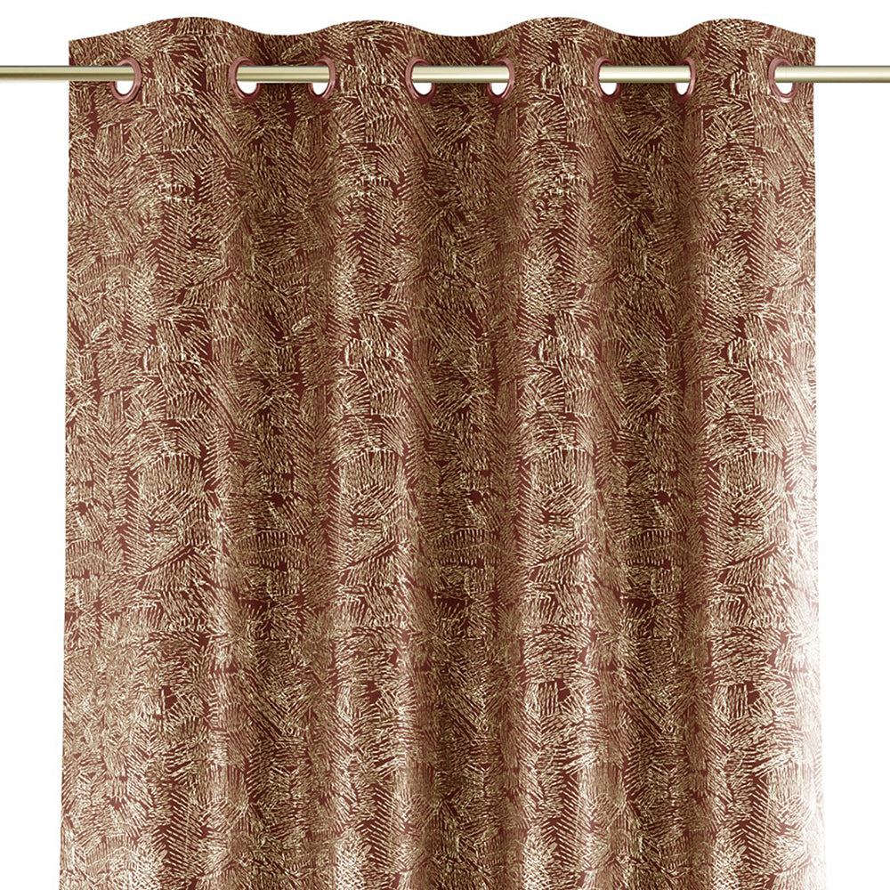 Draperie blackout cu inele stil glamour, Veras, densitate 230 g/mp, rosu, 1 buc