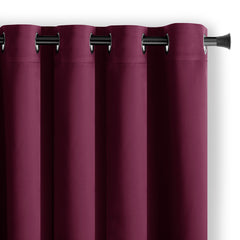 Draperie blackout cu inele, Juliette, densitate 230 g/mp, violet pruna, 1 buc