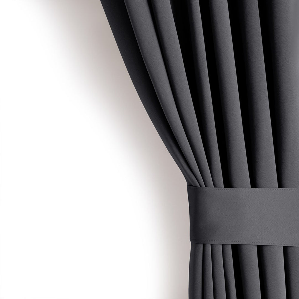 Draperie blackout cu inele, Juliette, densitate 230 g/mp, gri, 1 buc