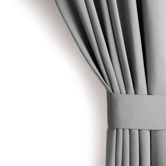 Draperie blackout cu rejansa multifunctionala, fagure si ate, Juliette, densitate 230 g/mp, gri deschis, 1 buc
