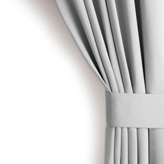 Draperie blackout cu rejansa multifunctionala, fagure si ate, Juliette, densitate 230 g/mp, gri pastel, 1 buc