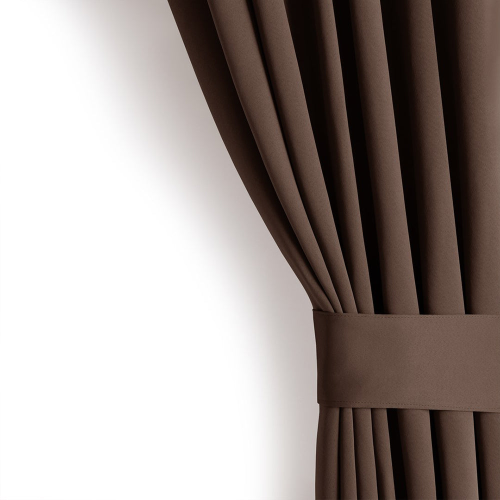 Draperie blackout cu rejansa multifunctionala, fagure si ate, Juliette, densitate 230 g/mp, maro, 1 buc