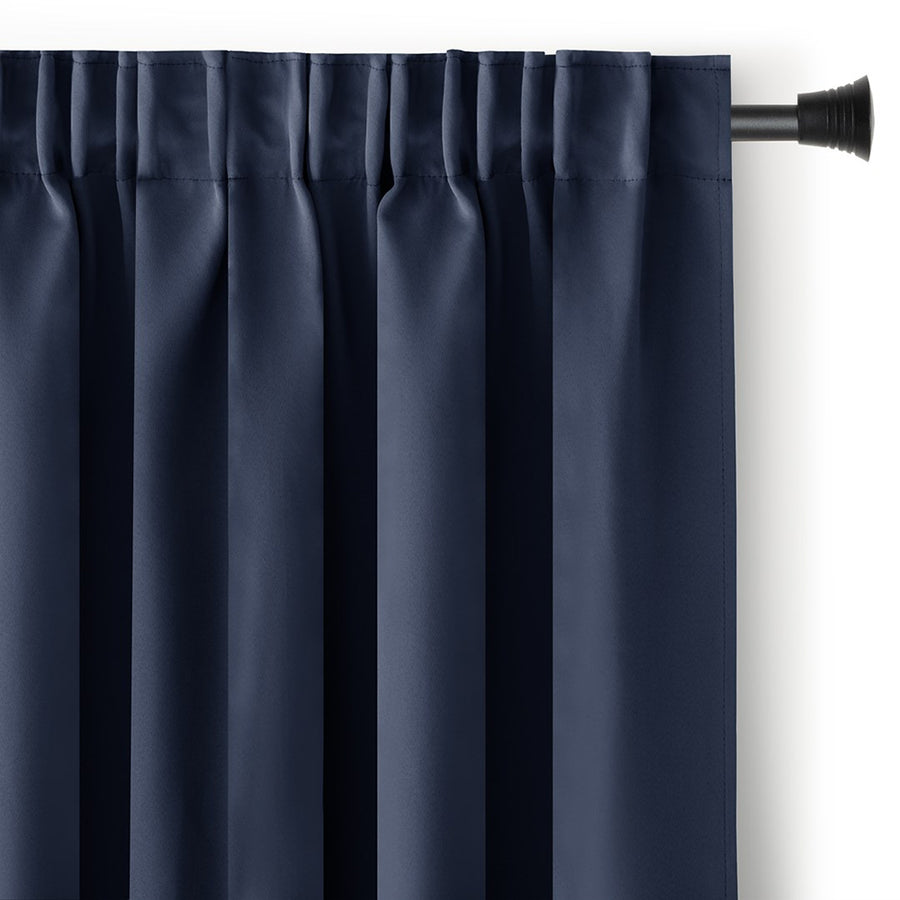 Draperie blackout cu rejansa multifunctionala, fagure si ate, Juliette, densitate 230 g/mp, albastru, 1 buc