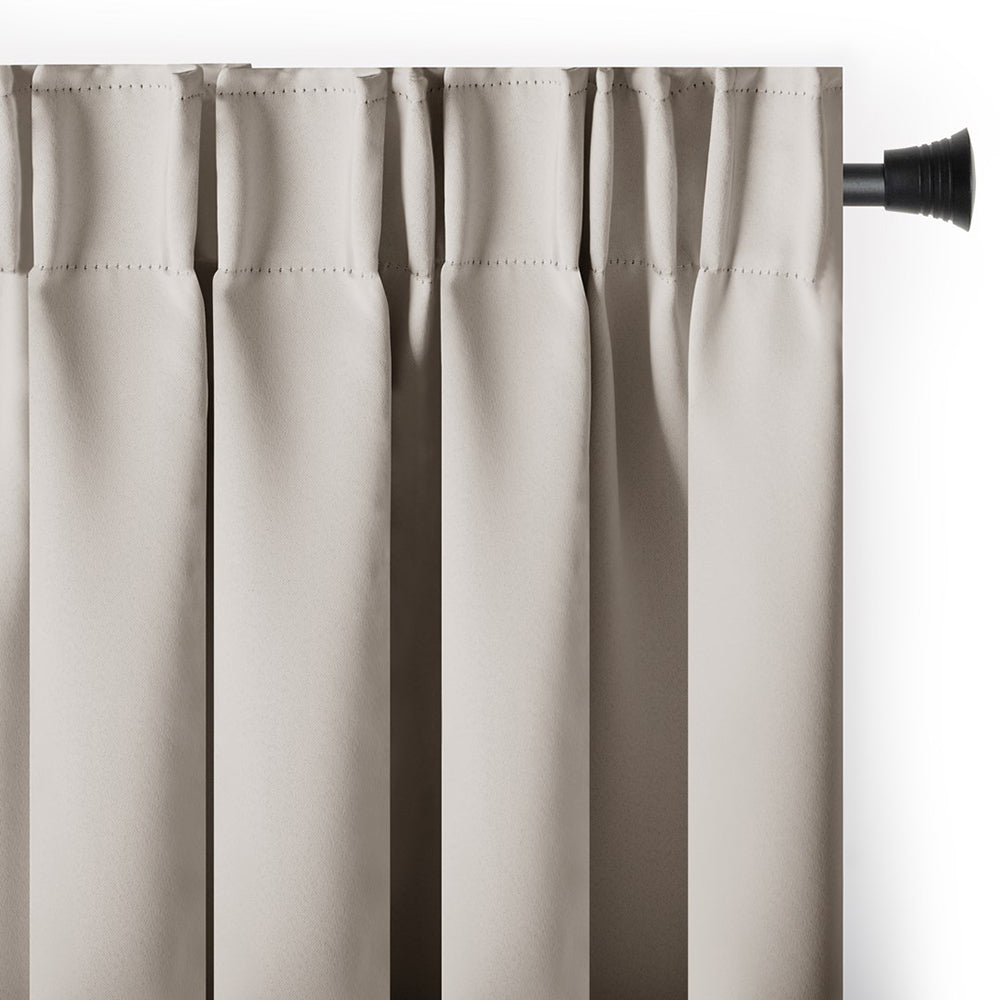 Draperie blackout cu rejansa multifunctionala, fagure si ate, Juliette, densitate 230 g/mp, bej deschis, 1 buc