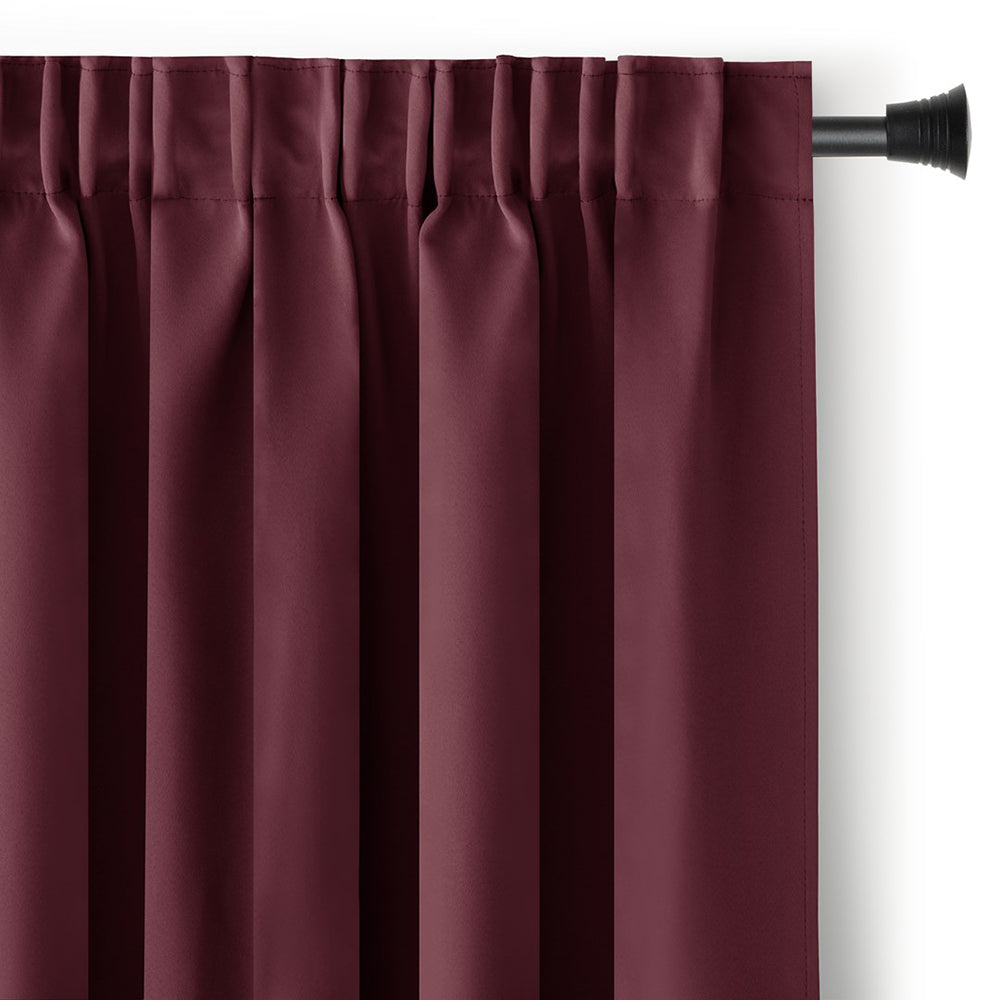 Draperie blackout cu rejansa multifunctionala, fagure si ate, Juliette, densitate 230 g/mp, bordeaux, 1 buc