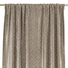 Draperie blackout cu rejansa stil glamour, Caspe, densitate 230 g/mp, bej, 1 buc