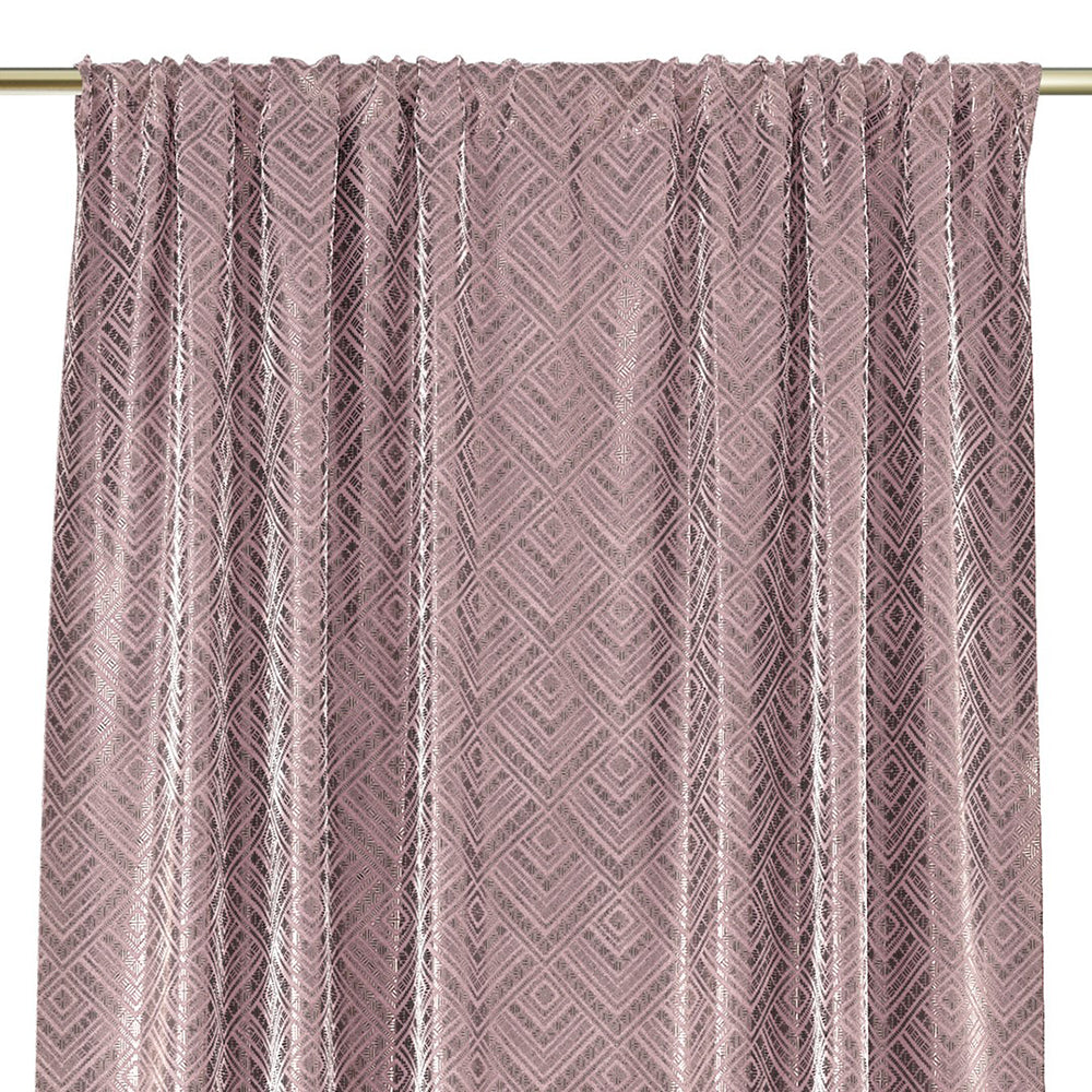 Draperie blackout cu rejansa stil glamour, Caspe, densitate 230 g/mp, roz, 1 buc