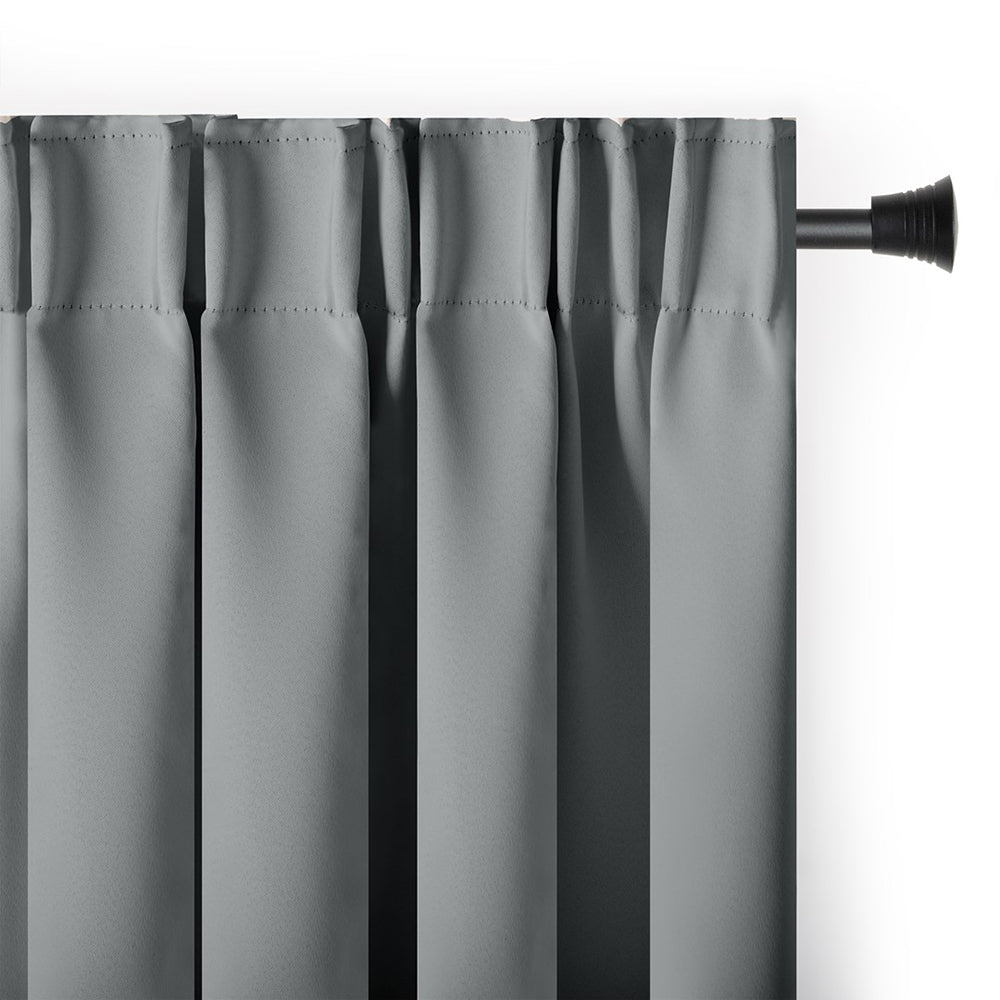 Draperie blackout cu rejansa multifunctionala, fagure si ate, Juliette, densitate 230 g/mp, gri deschis, 1 buc