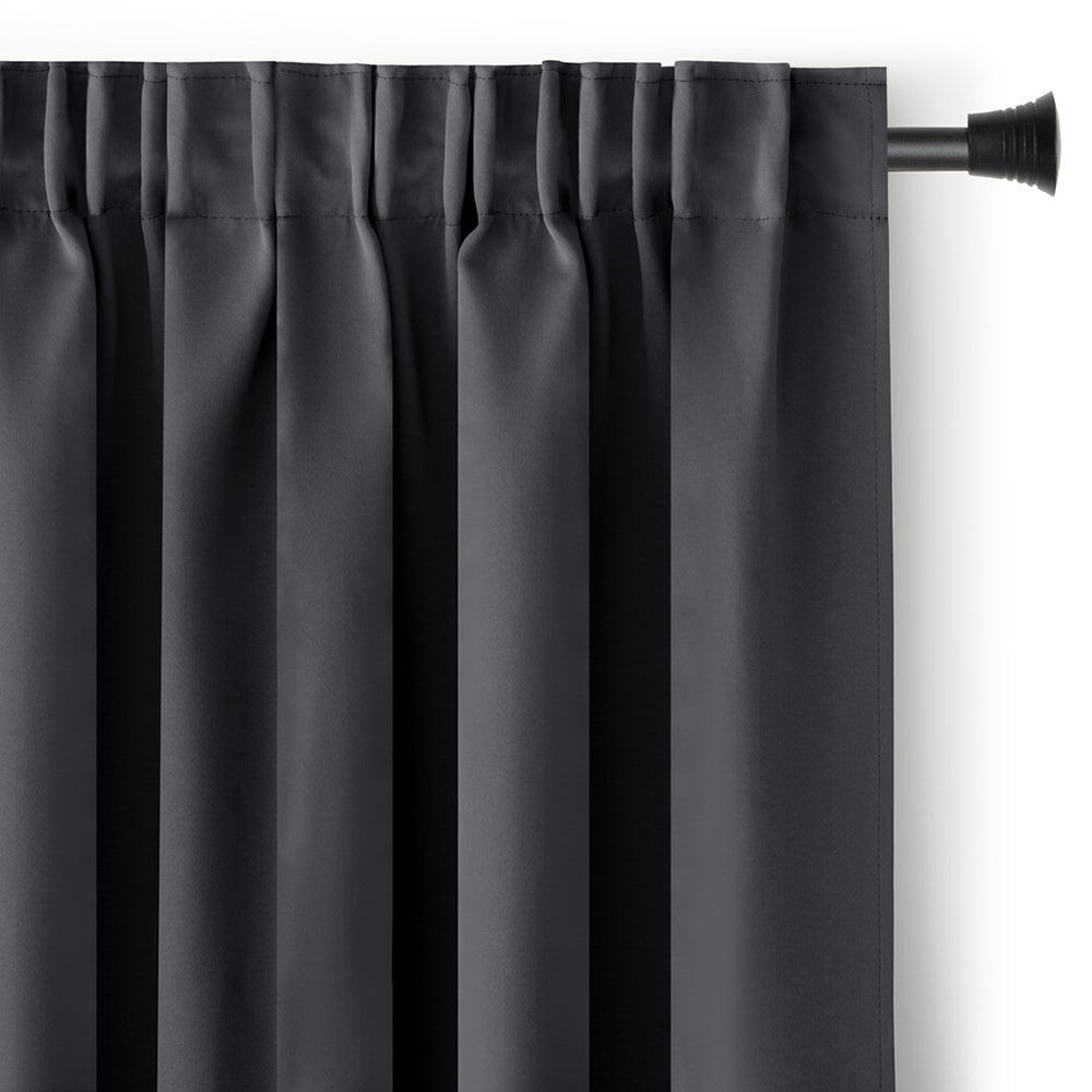 Draperie blackout cu rejansa multifunctionala, fagure si ate, Juliette, densitate 230 g/mp, gri inchis, 1 buc