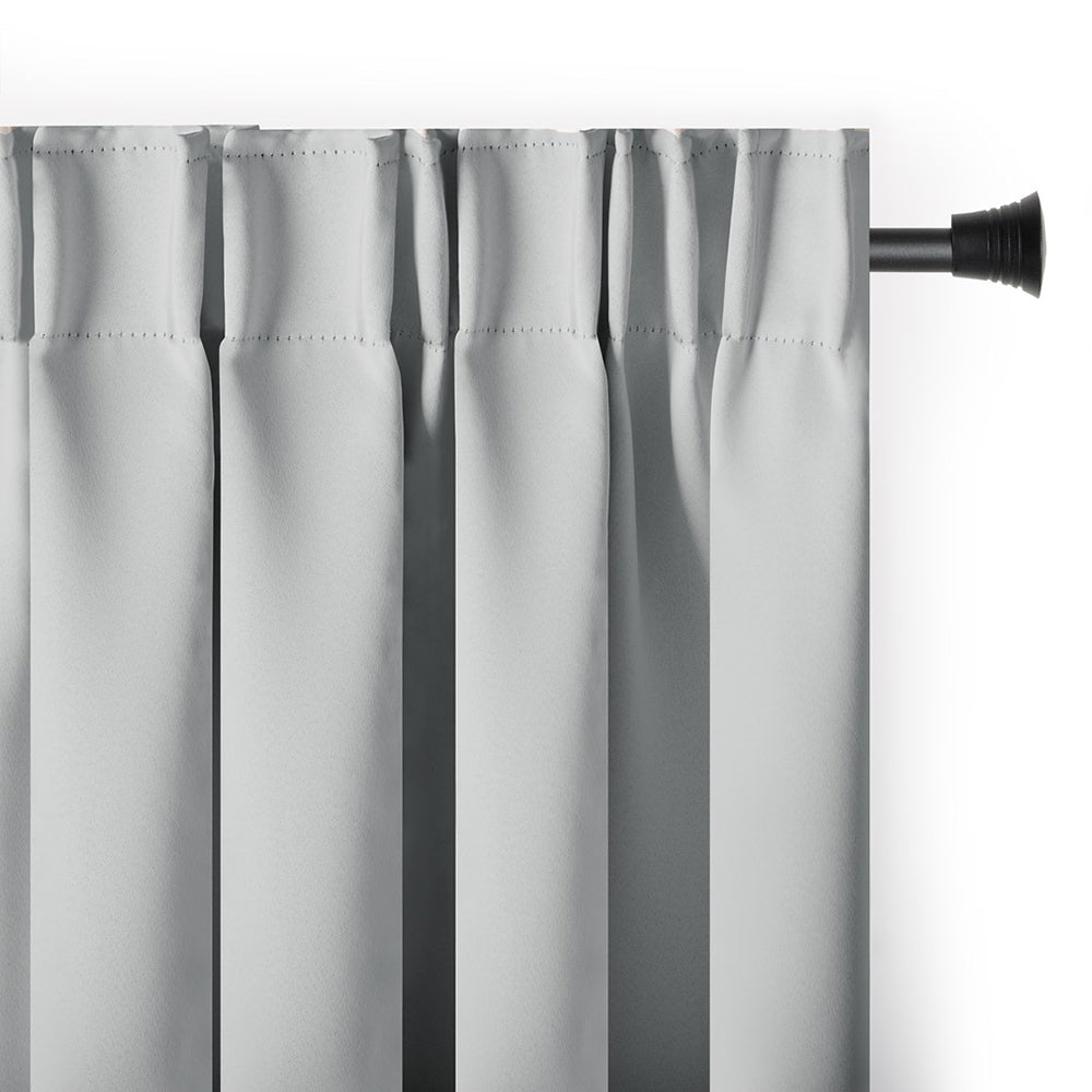 Draperie blackout cu rejansa multifunctionala, fagure si ate, Juliette, densitate 230 g/mp, gri pastel, 1 buc