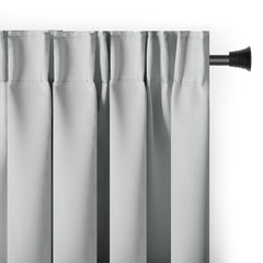 Draperie blackout cu rejansa multifunctionala, fagure si ate, Juliette, densitate 230 g/mp, gri pastel, 1 buc