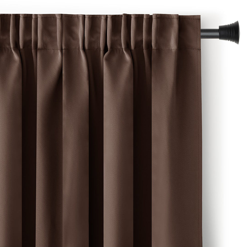 Draperie blackout cu rejansa multifunctionala, fagure si ate, Juliette, densitate 230 g/mp, maro, 1 buc