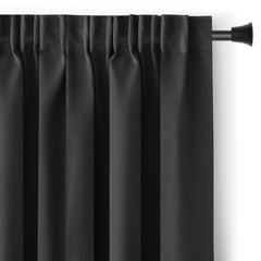Draperie blackout cu rejansa multifunctionala, fagure si ate, Juliette, densitate 230 g/mp, negru, 1 buc