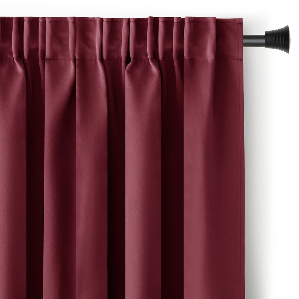 Draperie blackout cu rejansa multifunctionala, fagure si ate, Juliette, densitate 230 g/mp, rosu carmin, 1 buc