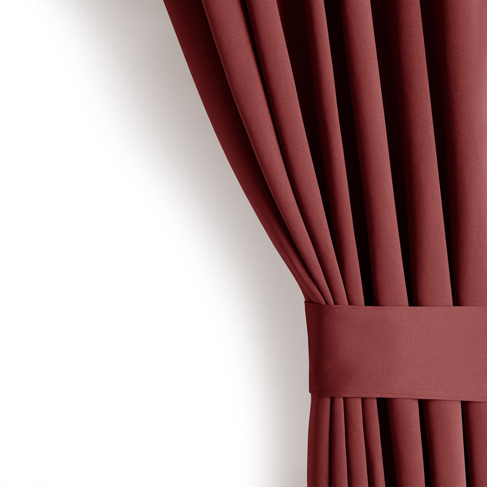 Draperie blackout cu inele, Juliette, densitate 230 g/mp, rosu, 1 buc