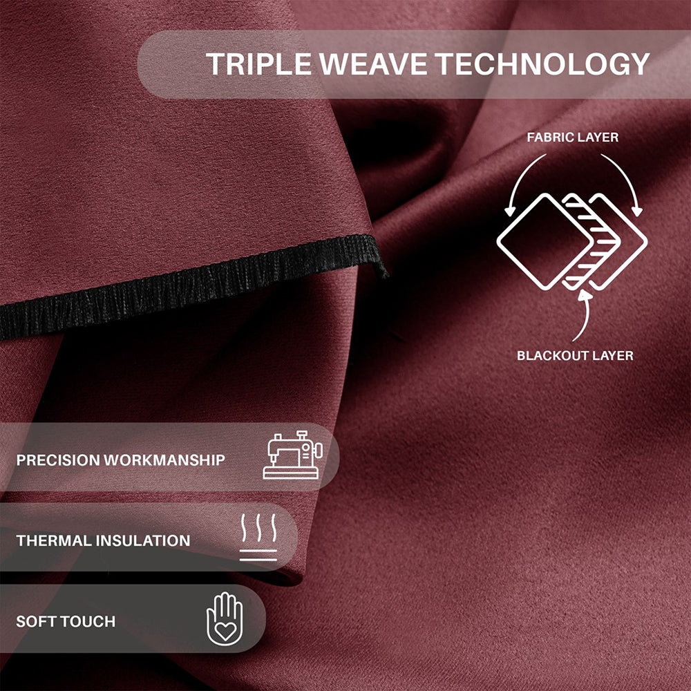 Draperie blackout cu rejansa multifunctionala, fagure si ate, Juliette, densitate 230 g/mp, rosu carmin, 1 buc