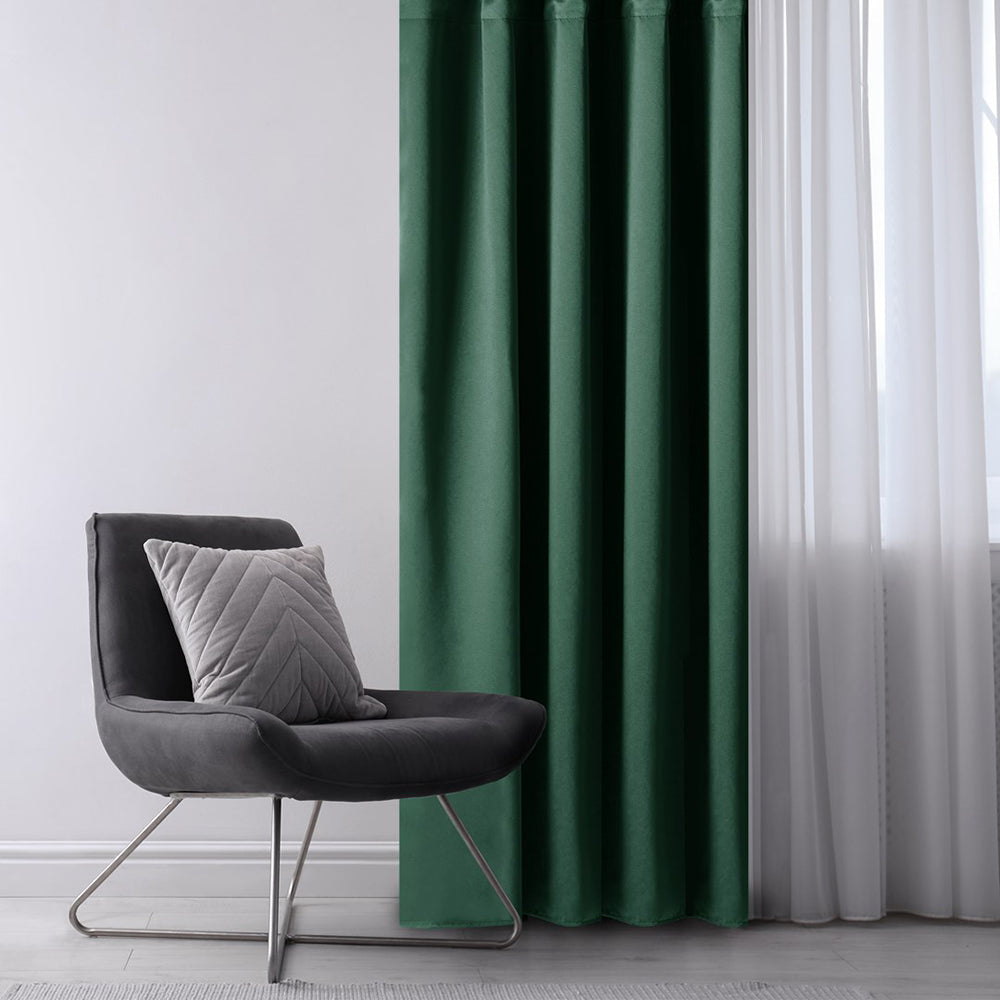 Draperie blackout cu inele, Juliette, densitate 230 g/mp, verde, 1 buc