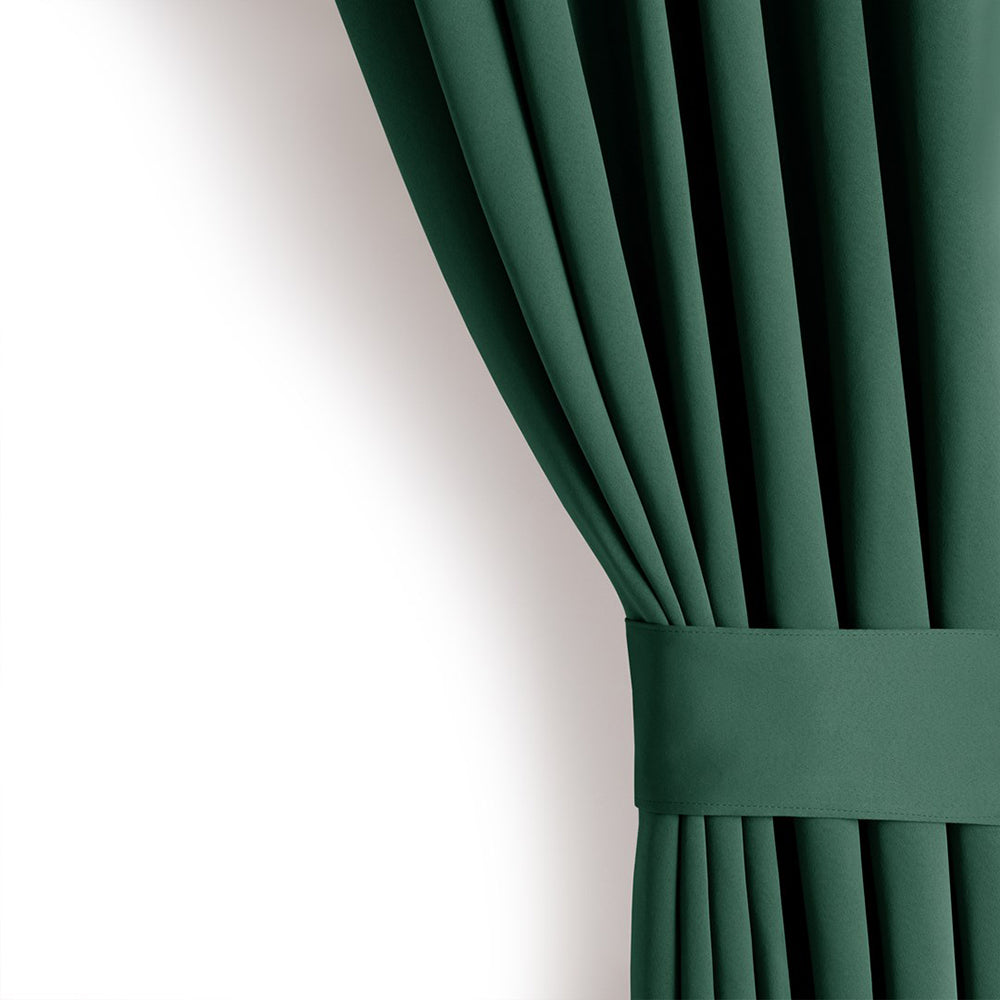 Draperie blackout cu rejansa multifunctionala, fagure si ate, Juliette, densitate 230 g/mp, verde, 1 buc
