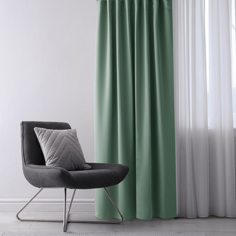 Draperie blackout cu inele, Juliette, densitate 230 g/mp, vernil, 1 buc