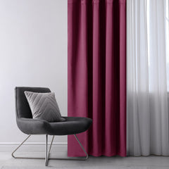 Draperie blackout cu inele, Juliette, densitate 230 g/mp, violet pruna, 1 buc
