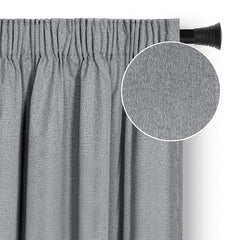 Draperie blackout cu rejansa multifunctionala, Kelme, densitate 200 g/m2, gri inchis