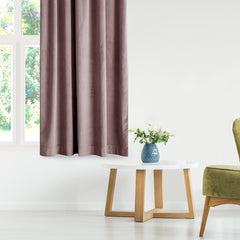 Draperie din catifea cu rejansa multifunctionala, Velvet, opacitate 77%, densitate 210 g/mp, Bej inchis, 1 buc