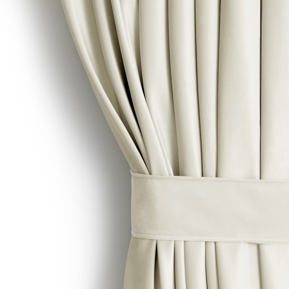 Draperie din catifea cu inele, Velvet, densitate 210 g/mp, opacitate 77%, Crem, 1 buc