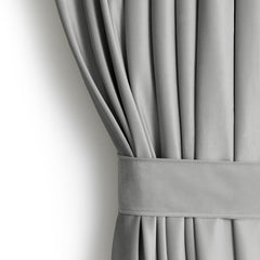 Draperie din catifea cu inele, Velvet, densitate 210 g/mp, opacitate 77%, Gri clasic, 1 buc